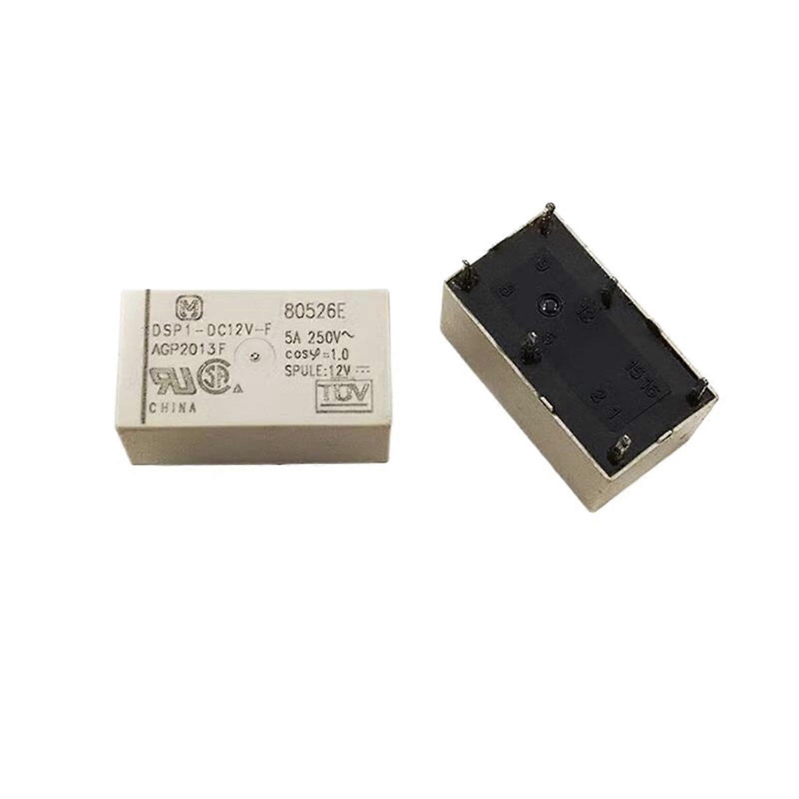 DSP1DC12VF 6Pin 12V DC Relay 5A  Current Capacity Reliable Power Switching 10PCS