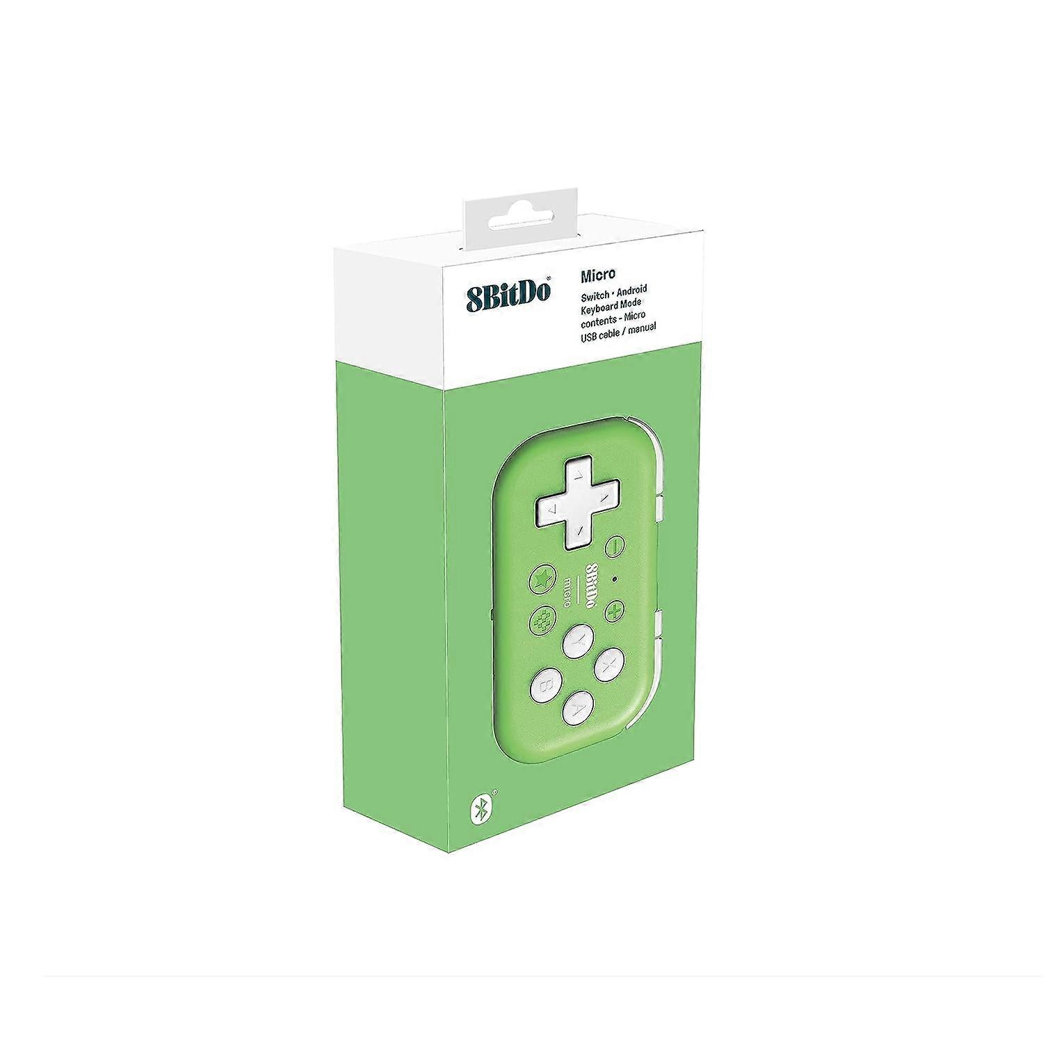 8Bitdo Micro Bluetooth Gamepad Pocket-sized Mini Game Controller for Switch, Android, and Raspberry Pi, Supports Keyboard Mode