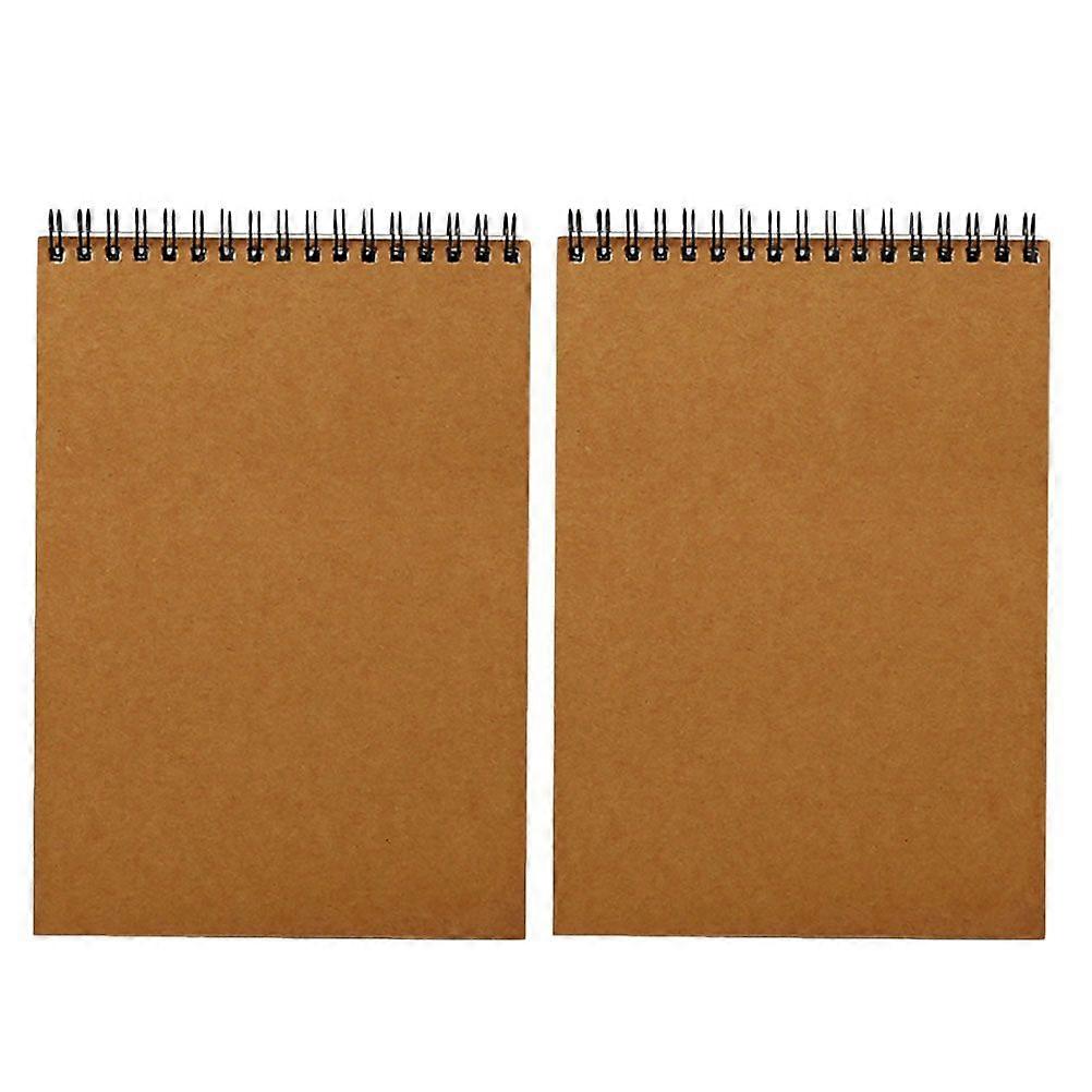 2pcs Coil Notepads Spiral A5 Notebook Diary Journal Notebooks Drawing Pad