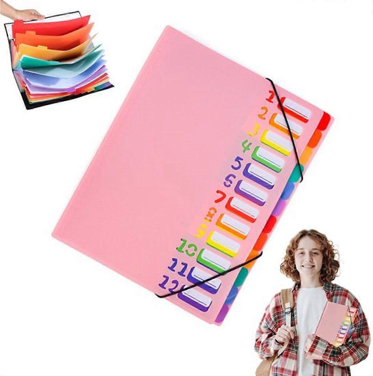 A4 Expandable Project Folder A4 Sorting Folder 12 Compartments File Folder with Tabs Compartment Folder Folder Storage Folder Document Folder Work