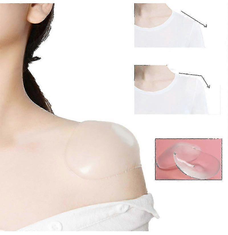 2 Pcs Silicone Self Adhesive Shoulder Pads, Invisible Shoulder Pads