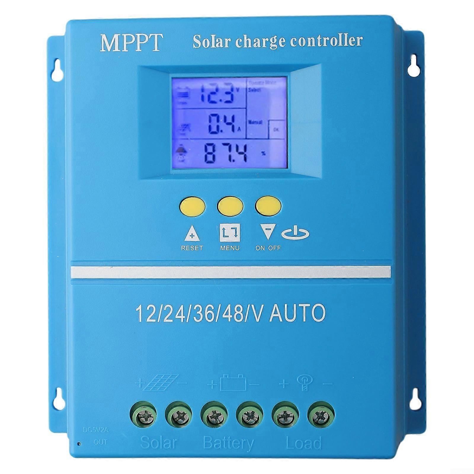 MPPT Solar Charge Controller 100A with LCD Display for 12V 24V 36V 48V Battery Systems