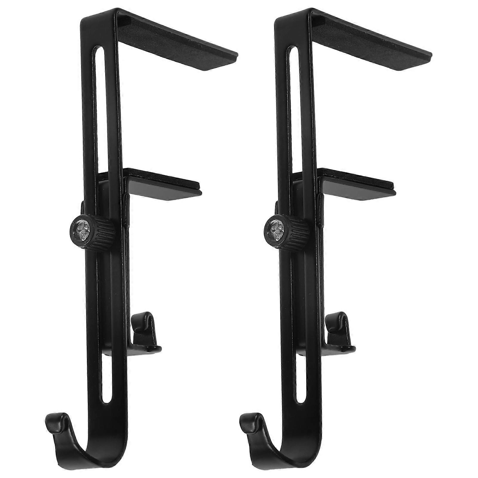 Black Christmas Stocking Holder Iron Hooks for Decoration 2Pcs