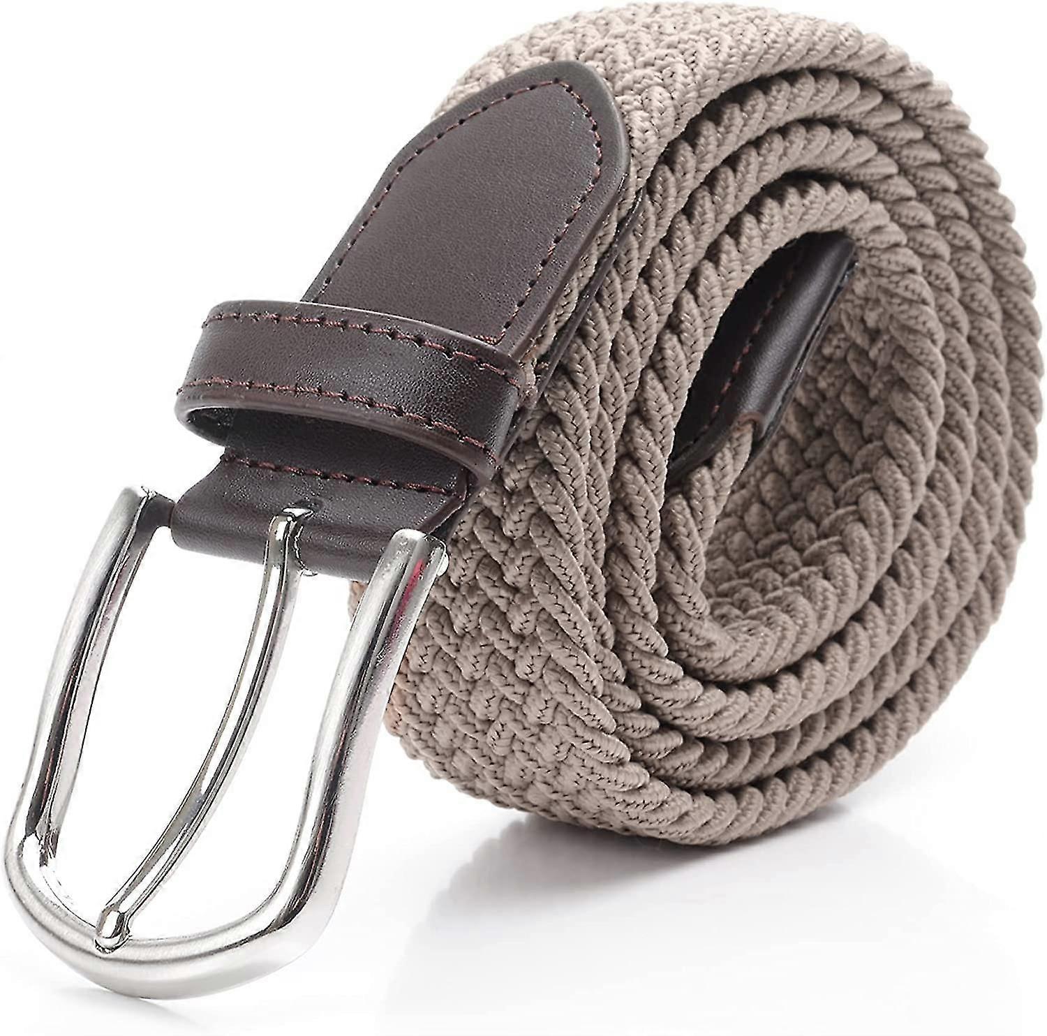 Elastiskt flätat stretchbälte för män och kvinnor elastiskt tygvävt flätat