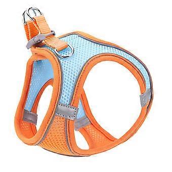 Pet Harness and Leash Set with Breathable Reflective Vest for Small Dogs and Cats Outdoor Walks