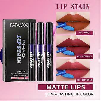 Peel Off Lip Stain, 3 dele vandfast gloss, aftageligt læbestiftsæt, langvarigt makeupsæt til fest, bryllup, date, arbejde, skole, rejse, scene, aften