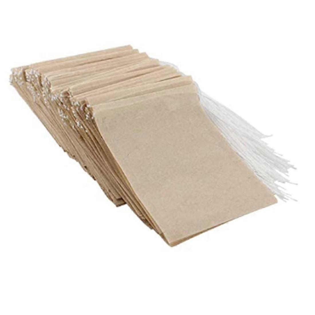 Empty Tea Bags 600 pcs Natural Drawstring Filter for Loose Leaf Tea