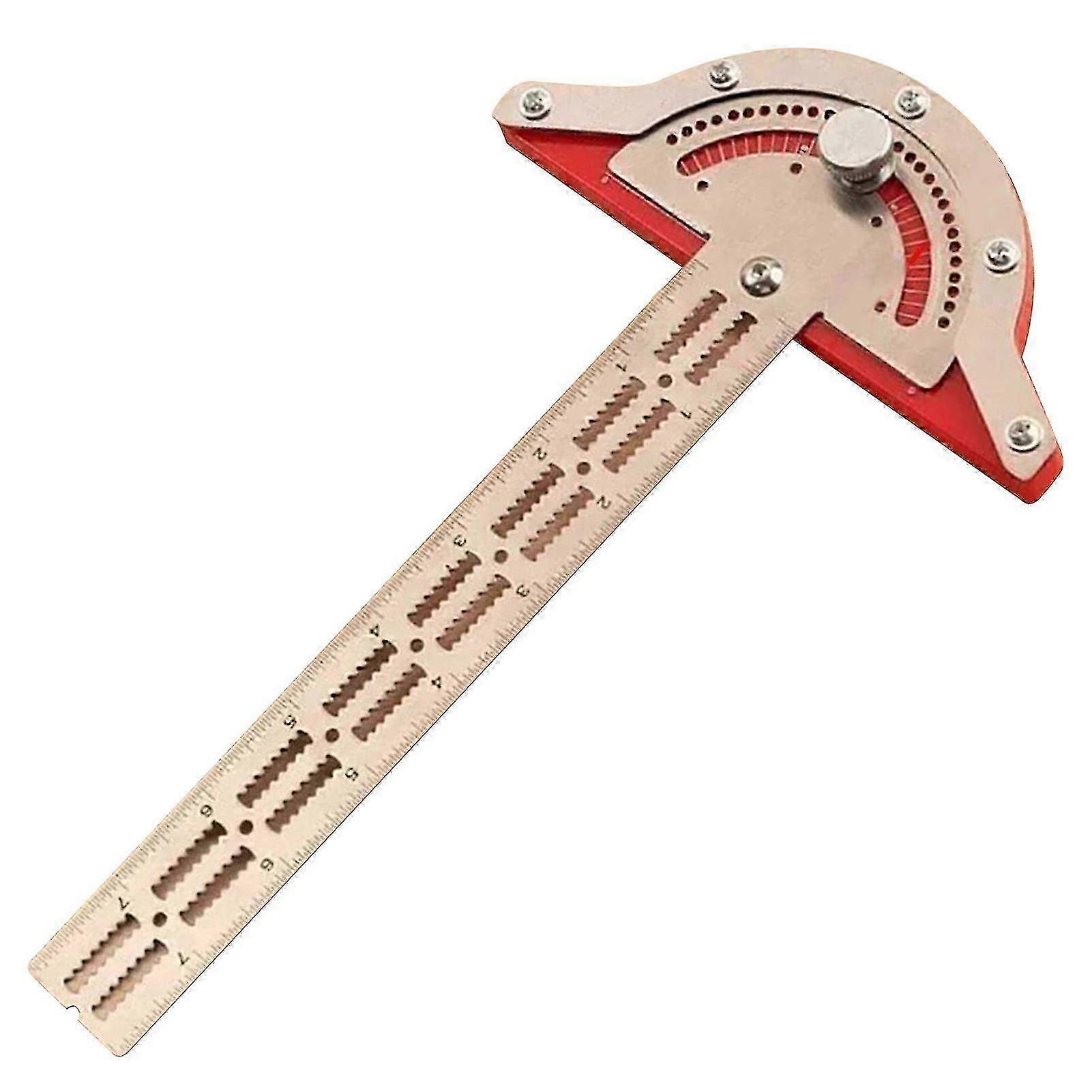 Adjustable Woodworking Edge Ruler | Angle Finder Protractor | 0-70 Precision Measuring Tool for Carpentry, Layout, Marking
