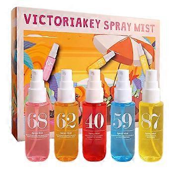 Bloemige geurspray - Mini Eau de Toilette Set met Jasmijn, Pruim, Amber & Sandelhout en Viooltje, ryx04