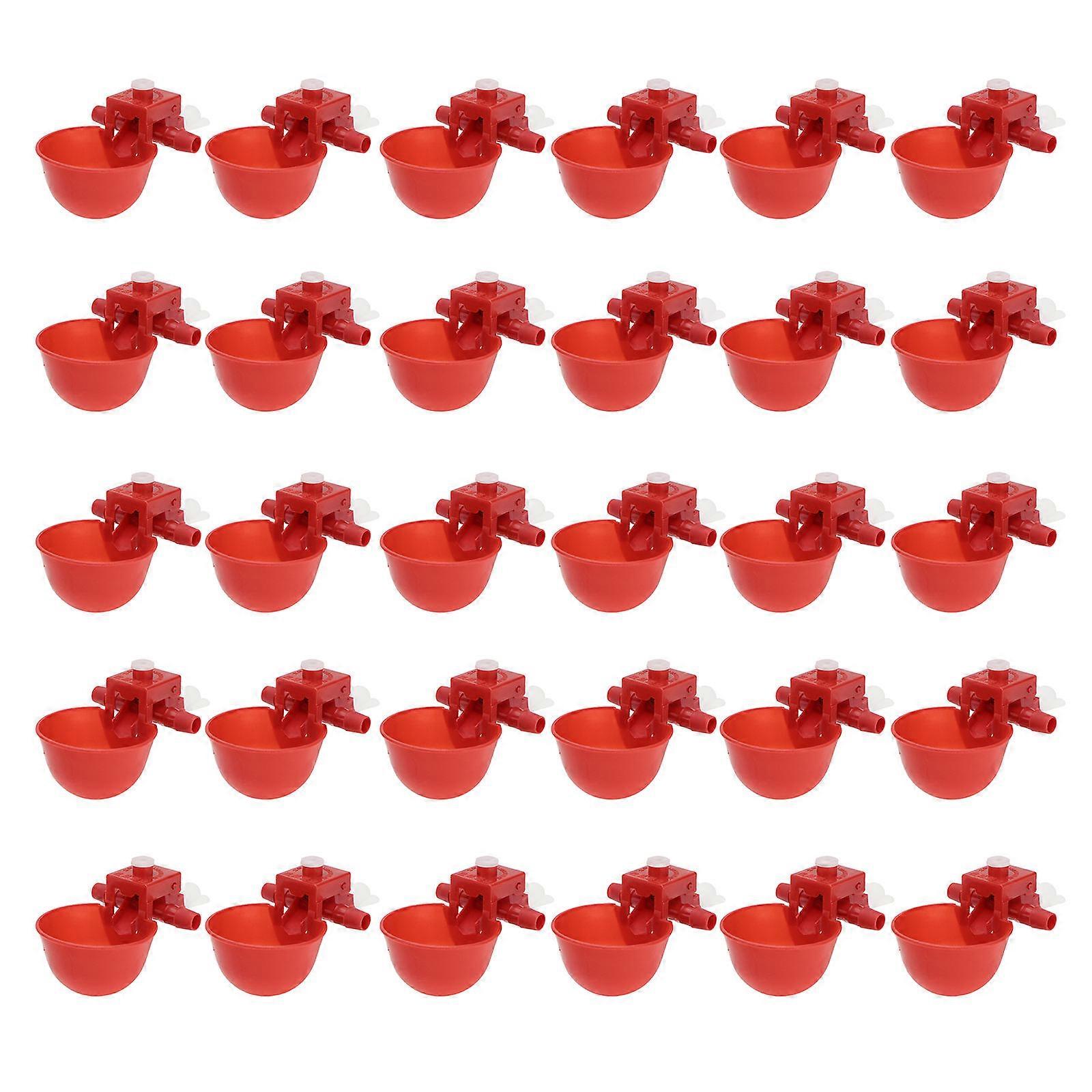 Automatic Chicken Drinker Practical Drinking Bowl Adjustable 90Pcs Red