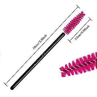 100stk engangs øjenvipper mascara børster til øjenvipper forlængelse øjenbryn og makeup (rose)