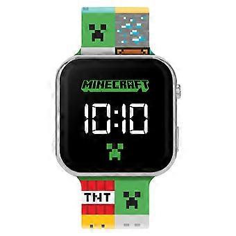 Gaming Minecraft Printed Strap Led Watch MIN4272 | Acotis - Stainless Steel
