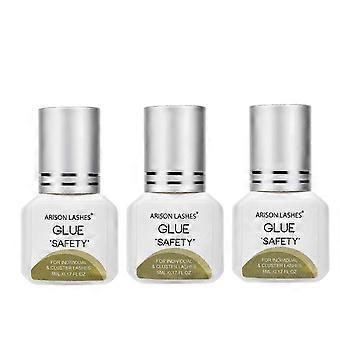 3 x 5 ml Wimpernkleber für Wimpernverlängerungen, sanft zur Haut, langanhaltend, ideal für selbstklebende Büschelwimpern (dbIAOS).