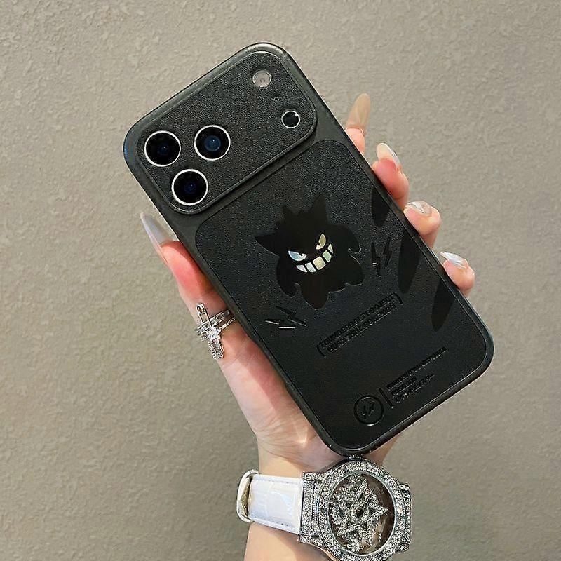Case for iPhone 13 Pro Electroplated Leather Texture Black Noz13657