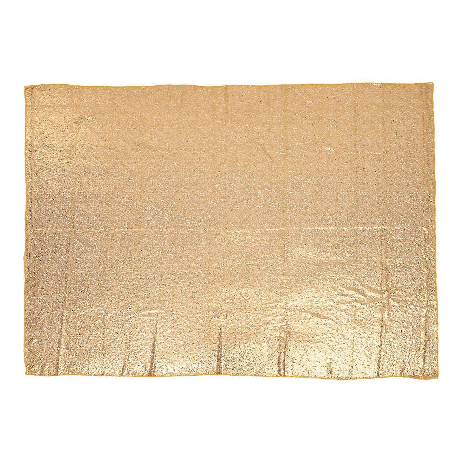 Golden Sequin Tablecloth Polyester Table Runner for Wedding Elegant Decor