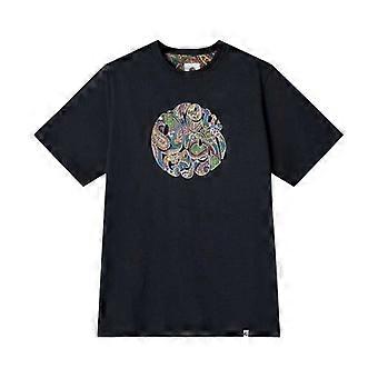 Grön herr Paisley bomulls-T-shirt i vanlig längd