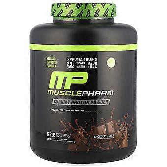 MusclePharm, Combat Proteinpoeder, Chocolademelk, 6,2 lb (2.831 g)