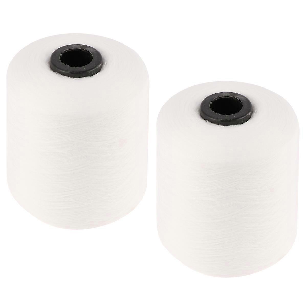 Sewing Thread White 2 Rolls for Sewing Durable Low Thread Material