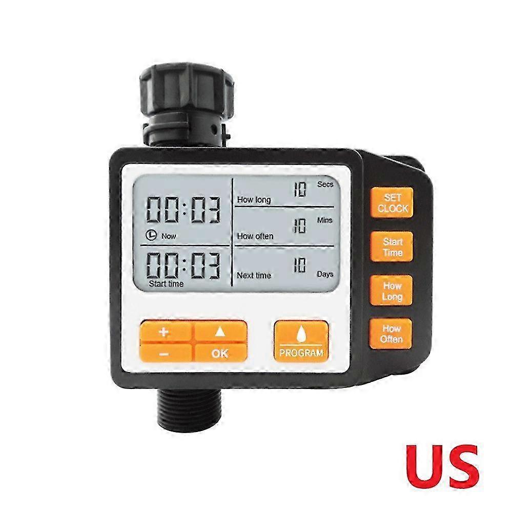 Watering Programmer Irrigation Timer IPX5 Waterproof Automatic Manual Sprinkler with Large LCD Screen Easy Installation