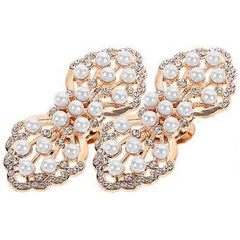 2pcs Rhinestone Shoe Clips Women Shoes Decorations Detachable Shoe Charms