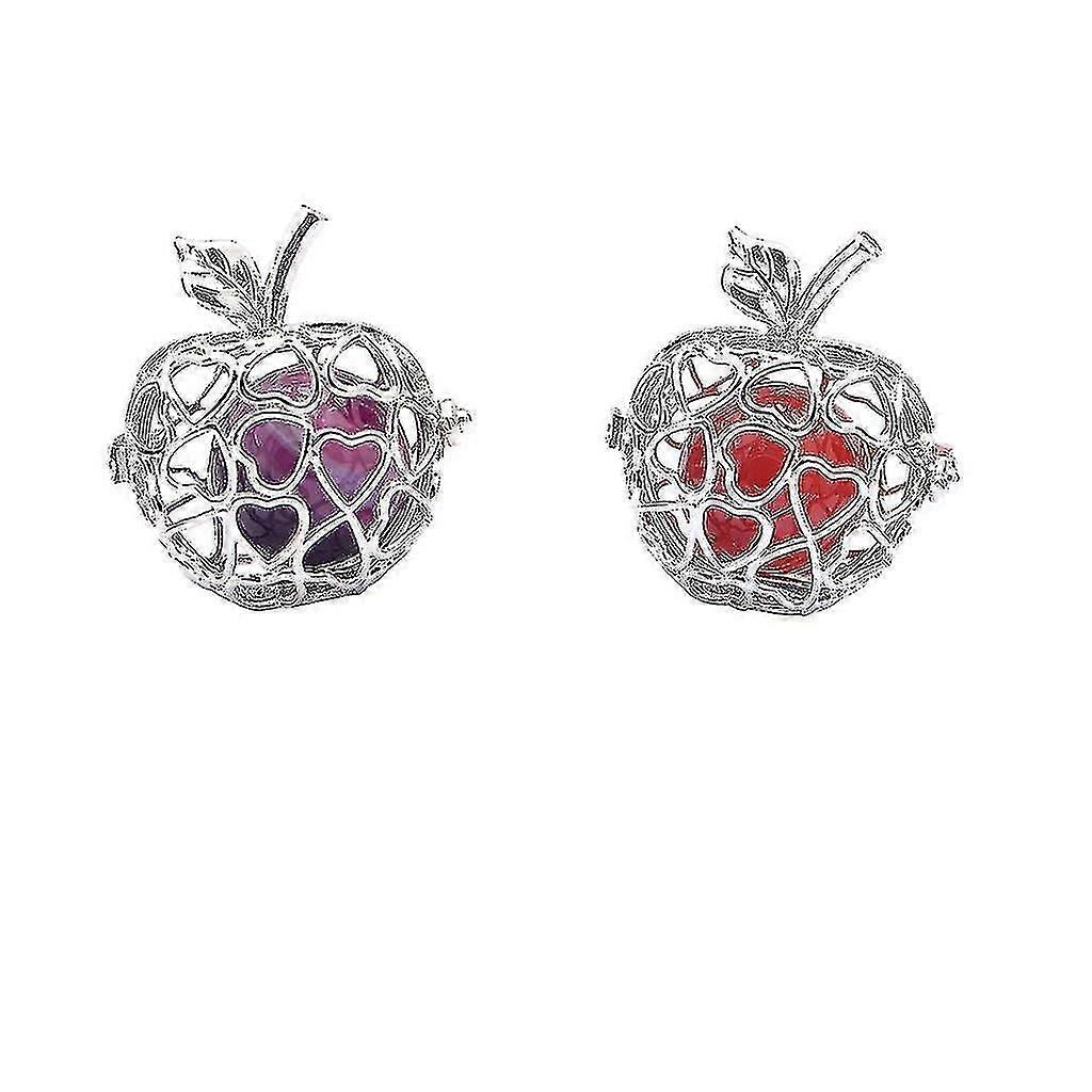 2Pcs Making Cage Pendant Your Pearls Create Scent Diffusing Locket Pendant