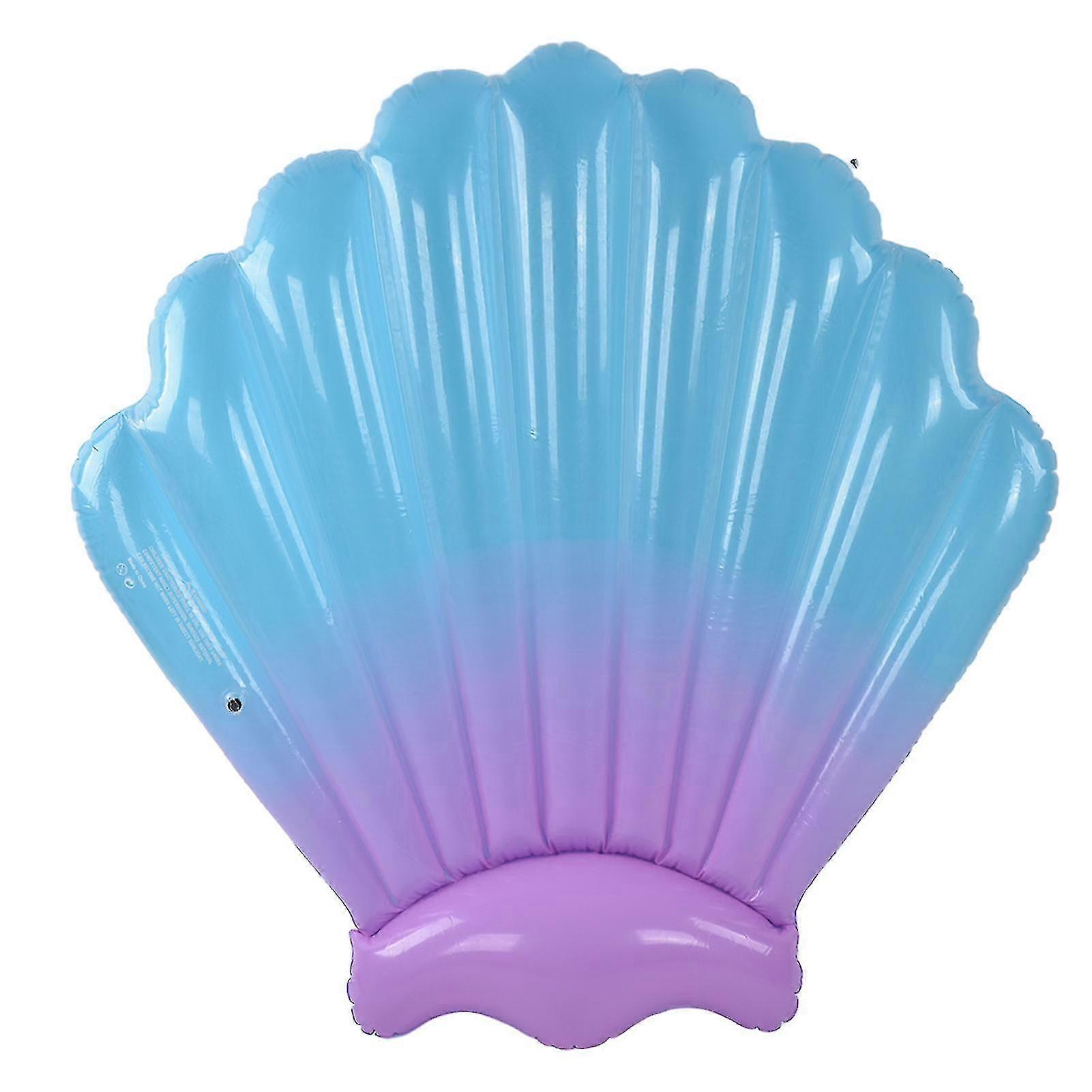 Float Bed Inflatable Floating PVC Shell Shaped Portable Accessory compatible with Indoor Outdoor