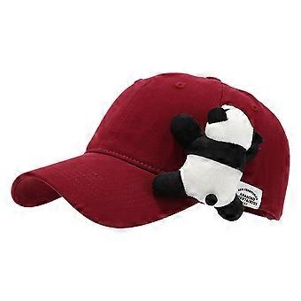 Chinesische Panda-Baseballkappe für Damen, Mädchen und Unisex, verstellbar, niedlicher Plüschpanda