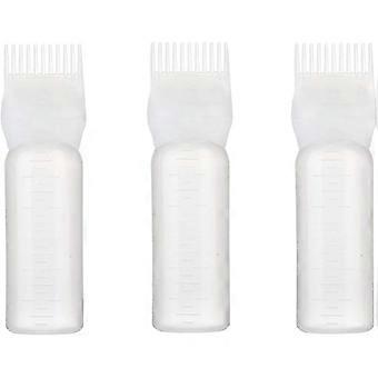 Haarverfborstel met kam en maatverdeling, 3 stuks