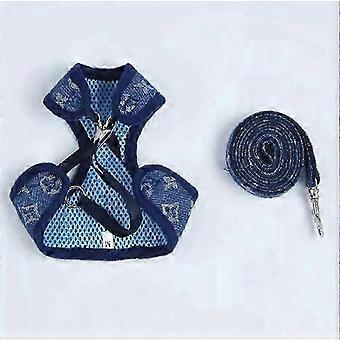 Small Dog/Cat Puppy Harness+Lead Leash Set Pet Chihuahua Mesh Vest Adjustable A+xx