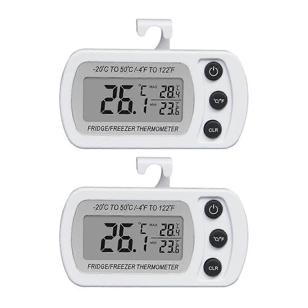Waterproof Refrigerator Fridge Thermometer, Digital Freezer Room Thermometer , Record Function Large LCD Screen