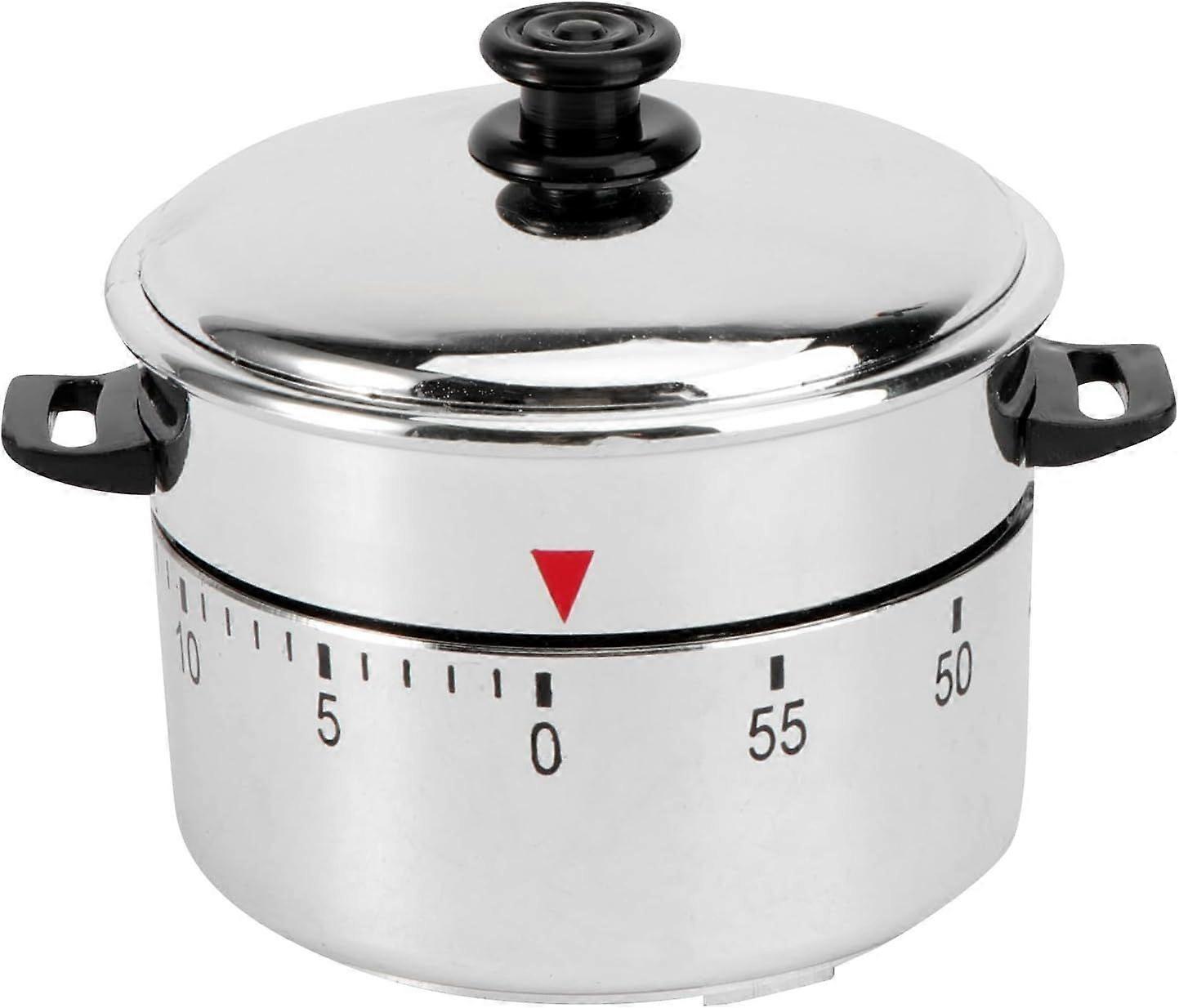 60 Minutes Kitchen Timer Pot Kitchen Timer Mechanical Kitchen Timer Cooking Pot Kitchen Timer Rotating Kitchen Timer Metal Mechanical Rotating Kitchen