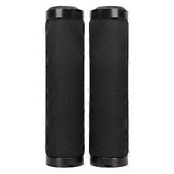 2024Double Lock On Bike Handle Grip Sponge Non Slip Shock Absorption Bike Handlebar Grips compatible with 2.22cm Handlebar Black