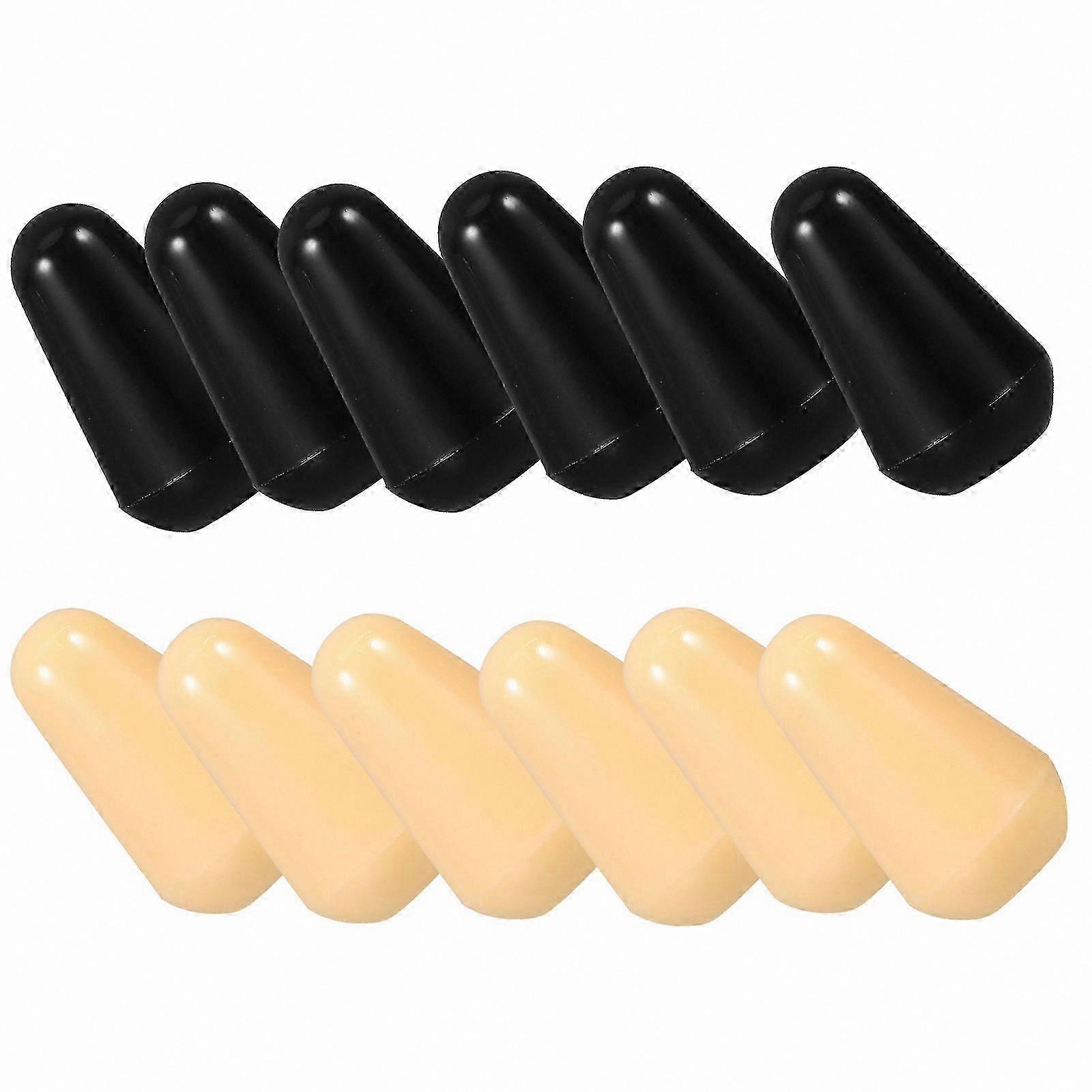 12 Pcs Electric Guitar Pickup Selector Caps, 5-Way Switch Knobs, Plastic Tips, Replacement Guitar Accessories