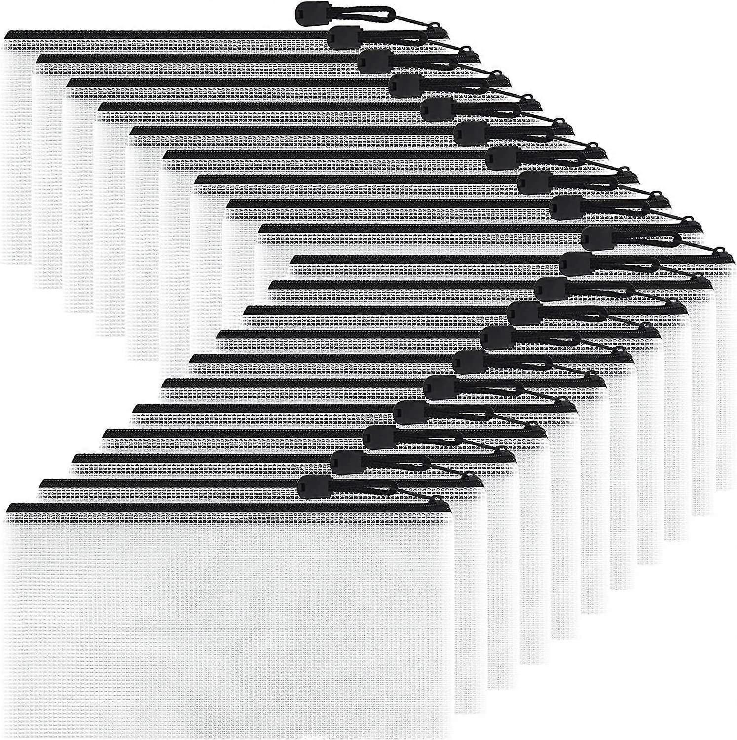 6 Mesh Document Bag. 36 PCS Plastic Zip Wallets Folder Zip Lock Bags Storage