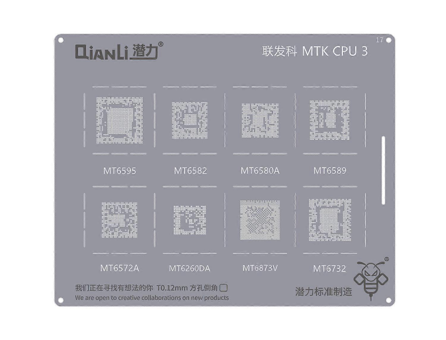 Reballing Stencil Qianli Bumblebee QS017 MTK CPU 3