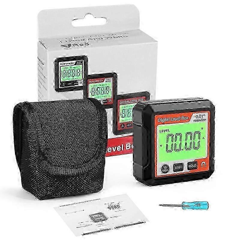 Digital Electronic Level Digital Angle Fnder 90Magnetic Inclinometer Protractor Precision Level Box