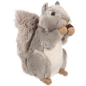 Squirrel Plush Toy Stuffed Animal for Kids Grey Soft Fabric