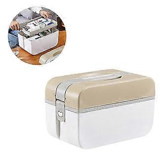 Multi-Functional Medicine Storage Box for Home Use Brown
