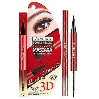 Double Head Curling Mascara Wischfeste, lang anhaltende Wimperncreme, Augen-Make-up-Zubehör