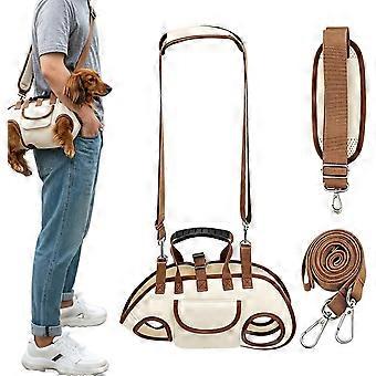 RUIYUE Purse Dog Carrier, Portable Dog Purse Pet Carrier | Mul-ti Functional Traction Dog Bag, Breathable Lightweight Dog Carry Sling for Small and