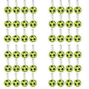 48PCS Reflector Pendant Soccer Keychain,Safety Football Reflector ,Reflective Keyring for Cycling Walking Running