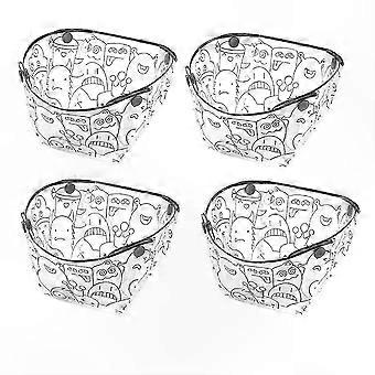 Folding Bowl Set, 4 Pieces Portable Mess Kit for Travel, Camping & Outdoor Dining