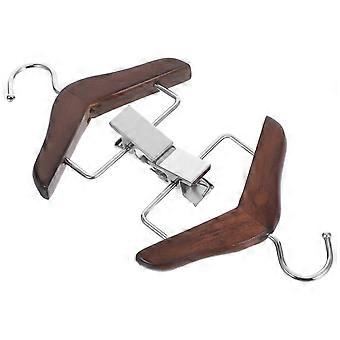 Light Brown Wooden Doll Hanger for Displaying Pet Outfits 2Pcs