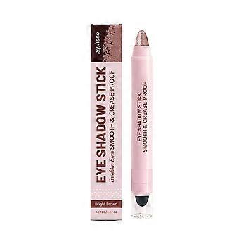 zephoco Bright Brown Shiny Cream Eyeshadow Stick - Natural Color-Shifting Long-Lasting Makeup Glitter Eyeshadow Stick