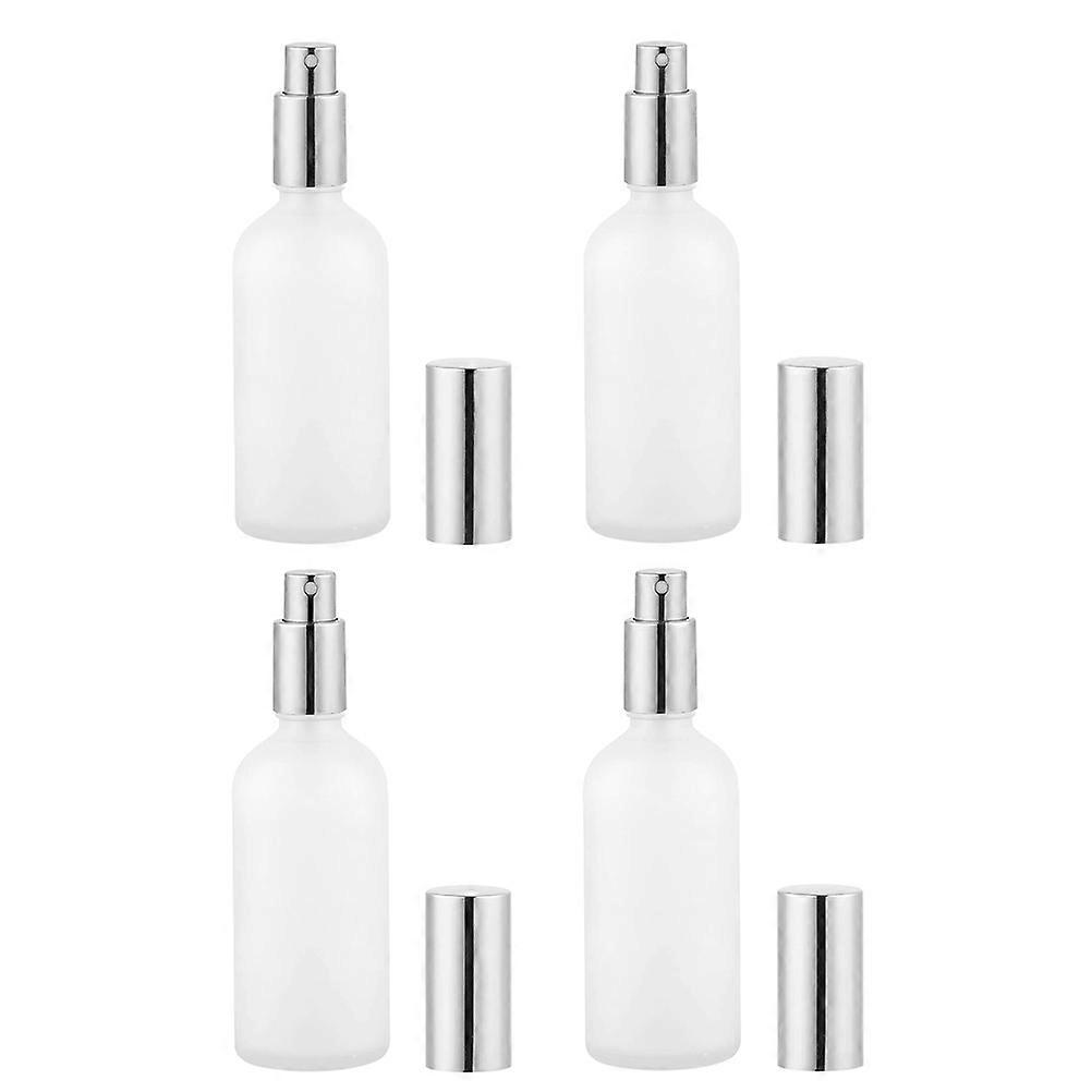 Spray Pump Head Bottle Glass Refillable for Storage 4Pcs Portable Set