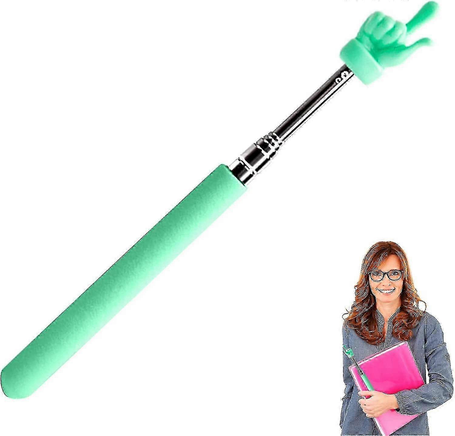 Retractable Teacher Pointer Stick, Mini Telescopic Hand Pointer for Presentations & Teaching, Finger Pointer Tool