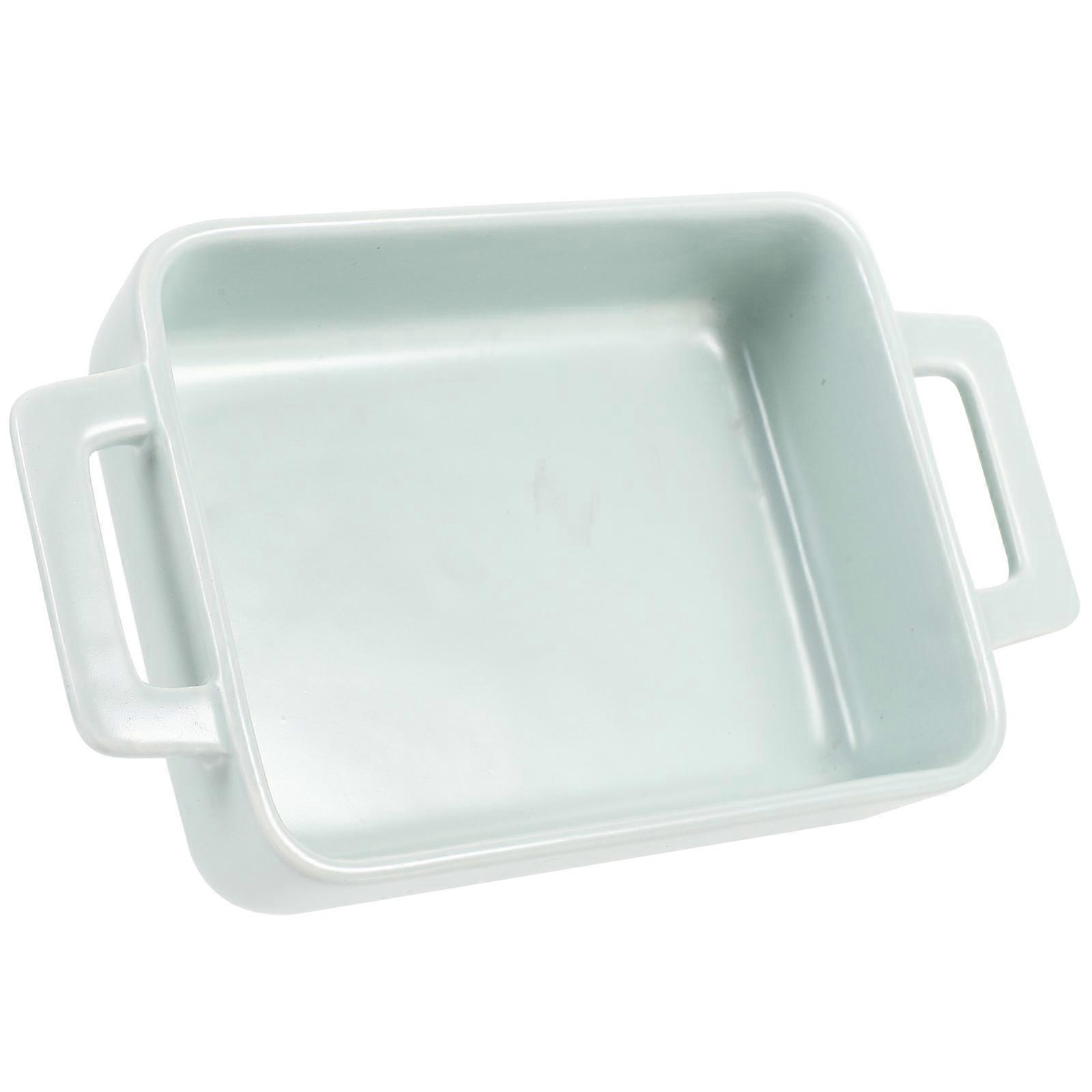 Practical Cake Tray for Baking 1Pcs Green Ceramic Bread Pan