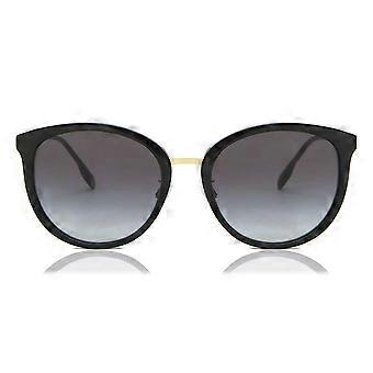 Burberry BE4289D Asian Fit 30018G Full Rim Black Women Oval Sunglasses UV3 Original