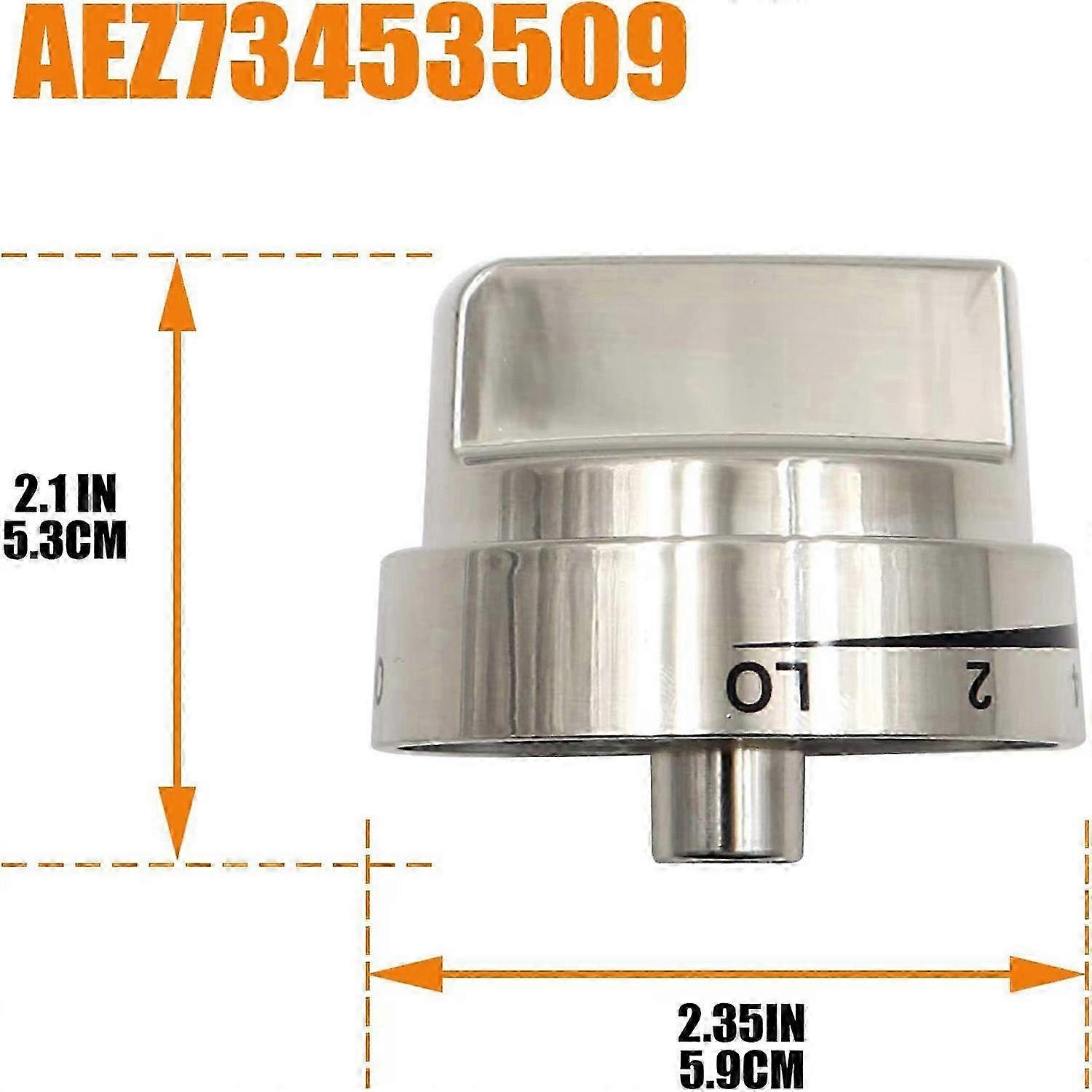 Durable 5.3cm Stove Knob Silver