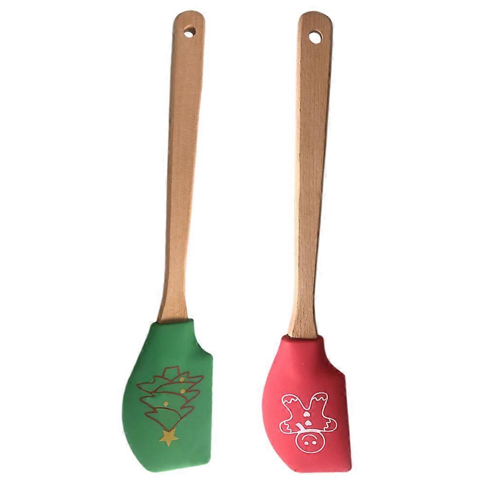 Christmas Baking Spatulas Baking for Kitchen Use 2Pcs Assorted Color